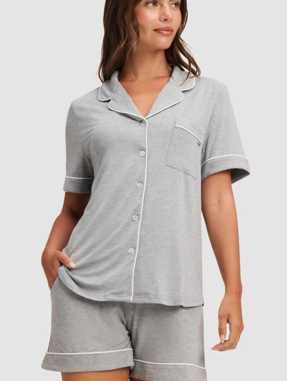 Cozy Earth Women's Bamboo Stretch-Knit Short Sleeve Pajama Top- NWT- Small
